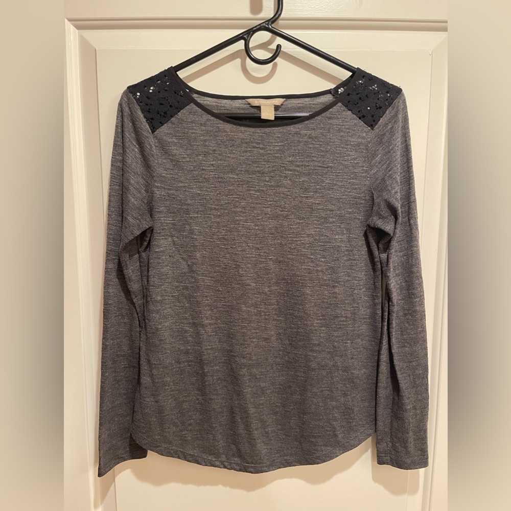 Banana Republic Top with Floral Shoulder Cutouts Size S